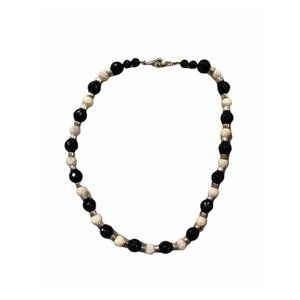 Vintage Goldsmith's Gold Black & Silver Necklace